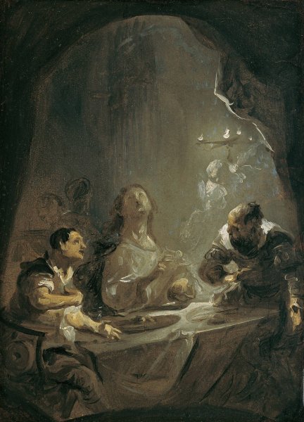 Main Product Photo of Christus in Emmaus  Painting by Joseph Winterhalder The Younger