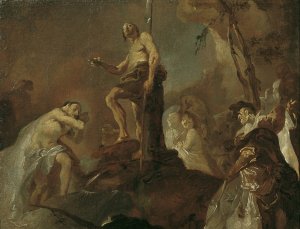 Die Taufe Christi by Joseph Winterhalder The Younger Oil Painting
