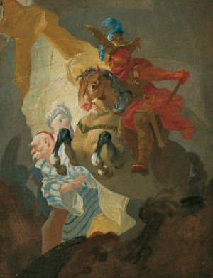 Reitender Feldherr by Joseph Winterhalder The Younger Oil Painting