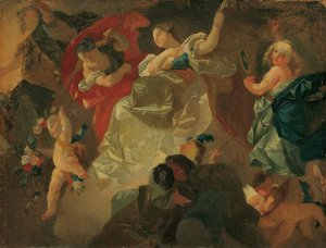 Tugenden by Joseph Winterhalder The Younger Oil Painting