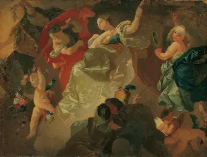 Tugenden by Joseph Winterhalder The Younger Oil Painting