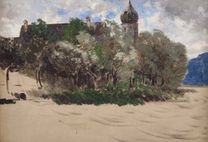 Die Frauenkirche am Chiemsee by Joseph Wopfner Oil Painting