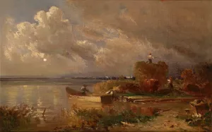 Ernte am Chiemsee by Joseph Wopfner Oil Painting