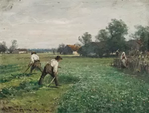 Erntezeit by Joseph Wopfner Oil Painting