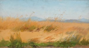 Kornfeld Olstudie by Joseph Wopfner Oil Painting