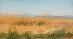 Kornfeld Olstudie by Joseph Wopfner Oil Painting