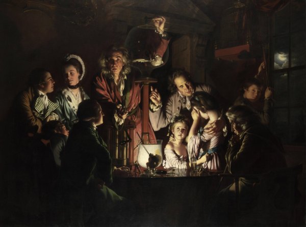 An Experiment on a Bird in an Air Pump  by Joseph Wright Of Derby - Hand-Painted Oil Painting Reproduction