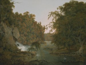 Dovedale by Joseph Wright Of Derby Oil Painting