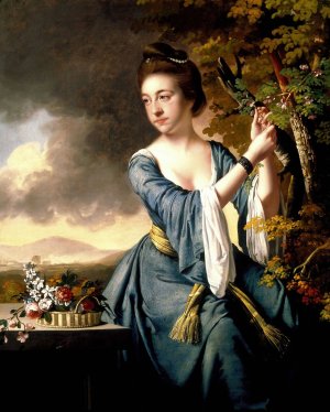 Elizabeth, Mrs. John Bostock by Joseph Wright Of Derby Oil Painting