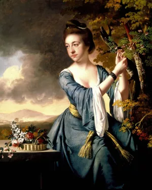 Elizabeth, Mrs. John Bostock Oil painting by Joseph Wright Of Derby