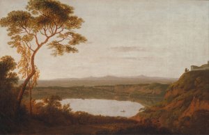 Lake Albano by Joseph Wright Of Derby Oil Painting
