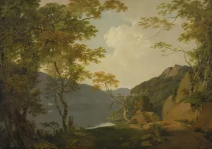 Lake Scene by Joseph Wright Of Derby Oil Painting