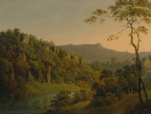 Matlock Dale, looking toward Black Rock Escarpment by Joseph Wright Of Derby Oil Painting