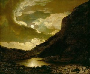 Matlock Tor By Moonlight by Joseph Wright Of Derby Oil Painting