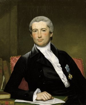 Portrait Of General Giles by Joseph Wright Of Derby Oil Painting