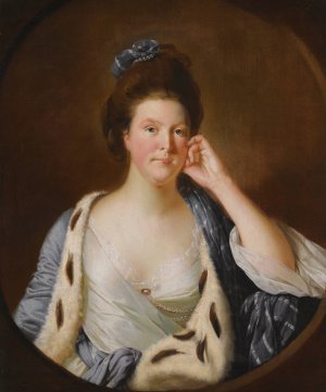 Portrait of Lucy Stafford, Later Mrs Wilkinson by Joseph Wright Of Derby Oil Painting