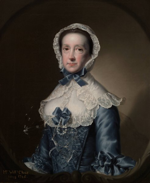 Portrait of Mrs. William Chase, Sr.  by Joseph Wright Of Derby - Hand-Painted Oil Painting Reproduction