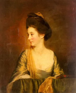 Portrait Of Susannah Leigh 1736-1804 painting by Joseph Wright Of Derby