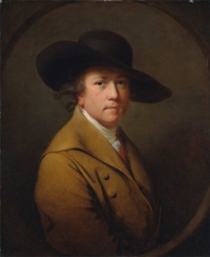 Self-Portrait by Joseph Wright Of Derby Oil Painting