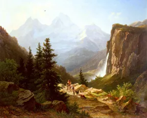 Lauterbrunnental by Joseph Zelger Oil Painting