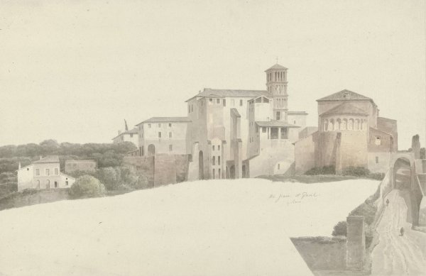 Main Product Photo of Basilica and Monastery of Santi Giovanni e Paolo in Rome  Painting by Josephus Augustus Knip