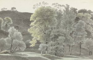 Bomen in de omgeving van Subiaco by Josephus Augustus Knip Oil Painting