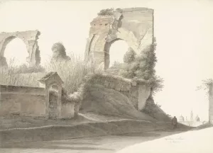 Nero's Aqueduct in Rome Oil painting by Josephus Augustus Knip