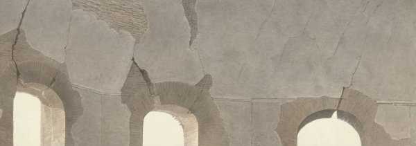 Main Product Photo of Part of the Vault of the Temple of Minerva Medica in Rome  Painting by Josephus Augustus Knip