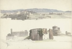 Santa Sabina on the Aventine Hill and Sant'Agnese fuori le Mura and Santa Costanza in Rome by Josephus Augustus Knip Oil Painting