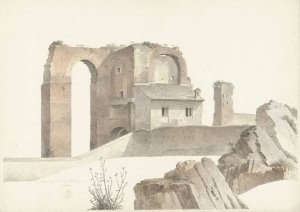 The Aqua Claudia in Rome by Josephus Augustus Knip Oil Painting