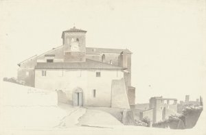 The Basilica of the Santi Quattro Coronati in Rome by Josephus Augustus Knip Oil Painting