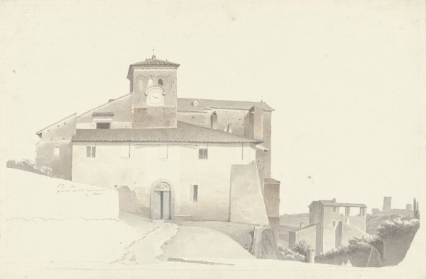 Main Product Photo of The Basilica of the Santi Quattro Coronati in Rome  Painting by Josephus Augustus Knip