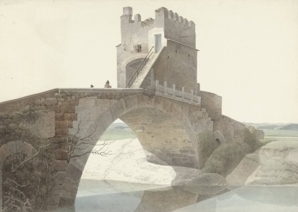 Main Product Photo of The Ponte Salario, near Rome  Painting by Josephus Augustus Knip