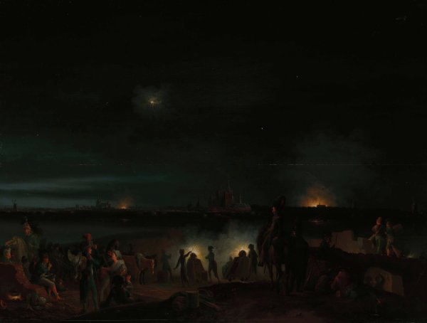 Main Product Photo of The Shelling of 's-Hertogenbosch by the French  Painting by Josephus Augustus Knip