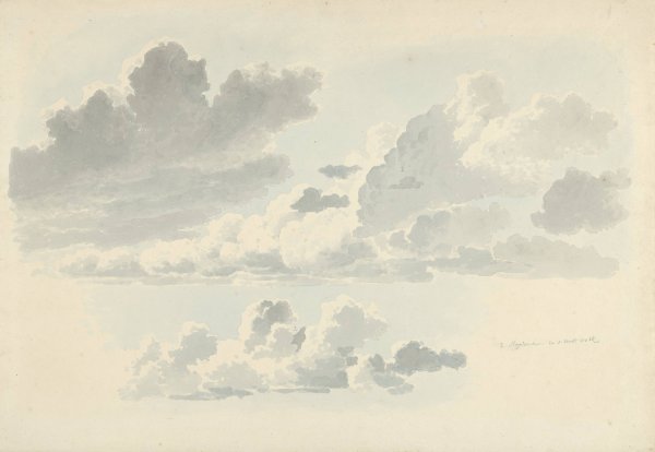 Main Product Photo of Wolkenstudies  Painting by Josephus Augustus Knip