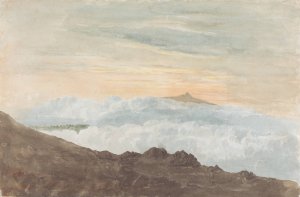 Mountainous Landscape with Clouds by Joshua Cristall Oil Painting