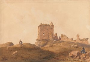 Tarbert Castle by Joshua Cristall Oil Painting