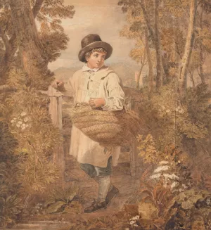 Young Woodcutter by Joshua Cristall Oil Painting