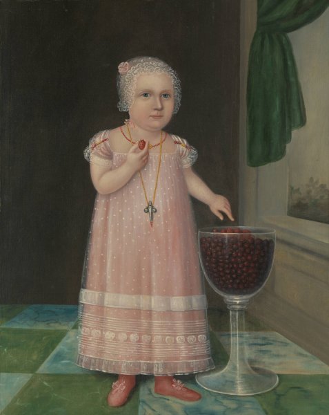 Emma Van Name  by Joshua Johnson - Hand-Painted Oil Painting Reproduction
