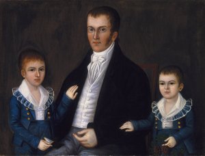 John Jacob Anderson and Sons, John and Edward by Joshua Johnson Oil Painting
