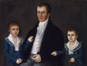 John Jacob Anderson and Sons, John and Edward Oil painting by Joshua Johnson