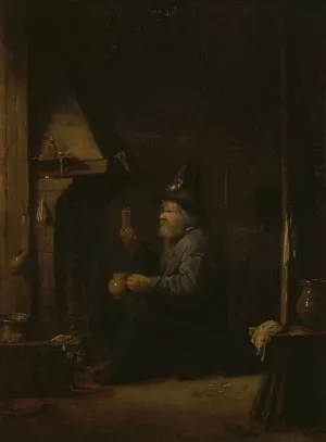 Drunkard painting by Josse Van Craesbeeck