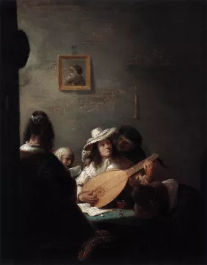 The Lute Concert by Josse Van Craesbeeck Oil Painting