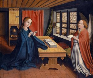 Annunciation by Jost Haller Oil Painting
