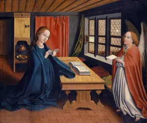 Annunciation by Jost Haller Oil Painting