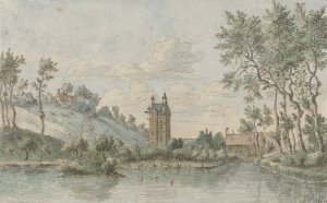 Landscape with Huis Kluys, near Brussels by Josua De Grave Oil Painting