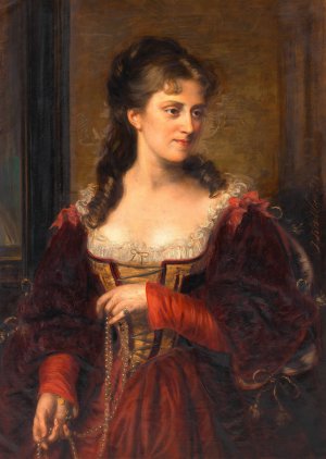 Josefine Domhart by Joszef Kiss Oil Painting