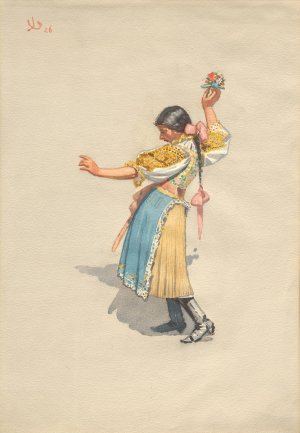 Dancer from PieStany by Joza Uprka Oil Painting