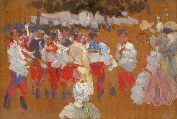 Sketch  by Joza Uprka - Hand-Painted Oil Painting Reproduction