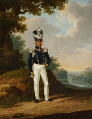 Portrait of Maciej Rybinski by Jozafat Ignacy Lukaszewicz Oil Painting